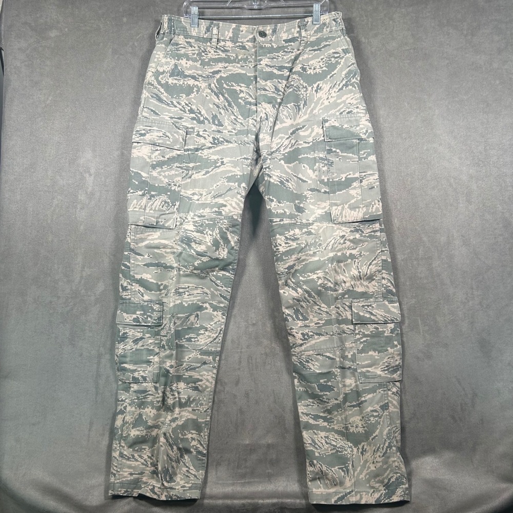 US Air Force ABU Cargo Pants Mens 36R Digital Tiger Stripe Camo Military Issued